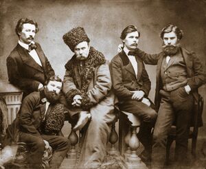 Shevchenko with friends (1859).jpg